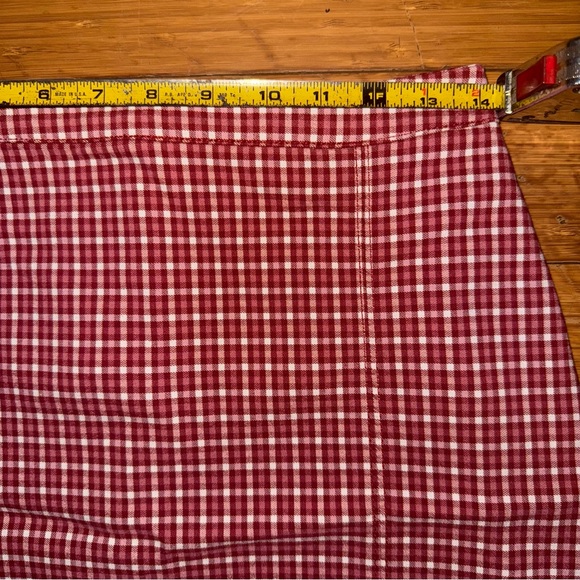 Hollister Skirt Women's Medium Short Mini Slit Ultra High Rise Red White Plaid - Picture 8 of 9